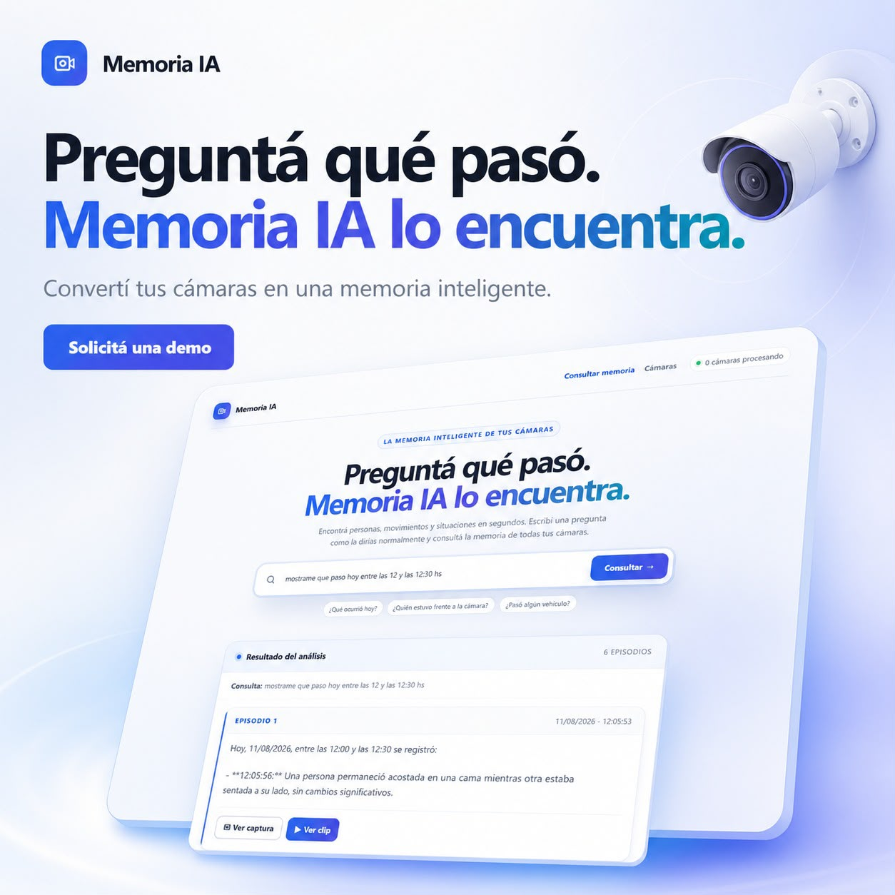 Memoria IA para cámaras inteligentes