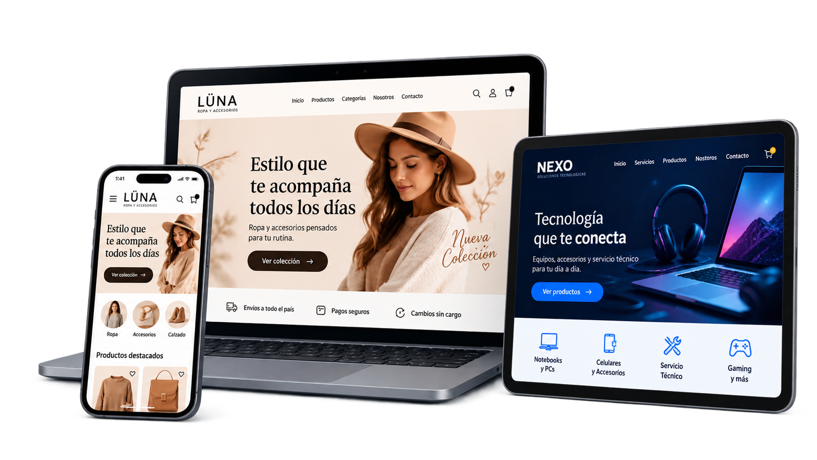 Desarrollo de sitios web, tiendas online y experiencias responsive